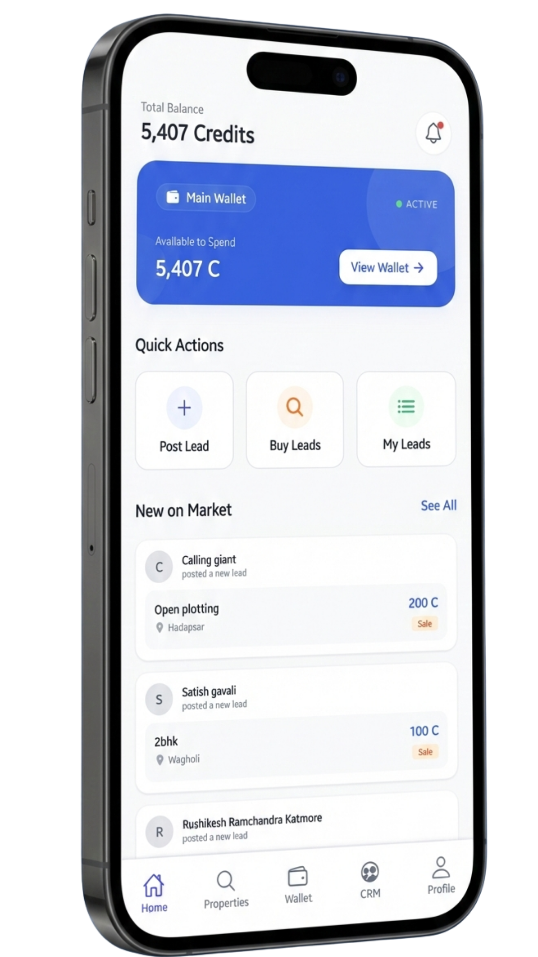 PropSignUp App Interface